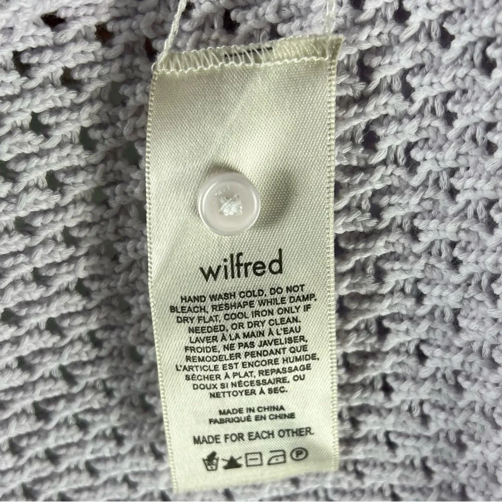Aritzia Dress Womens XS Wilfred Evie Crochet Pastel Boho Whimsical Midi Lavender - Picture 9 of 12